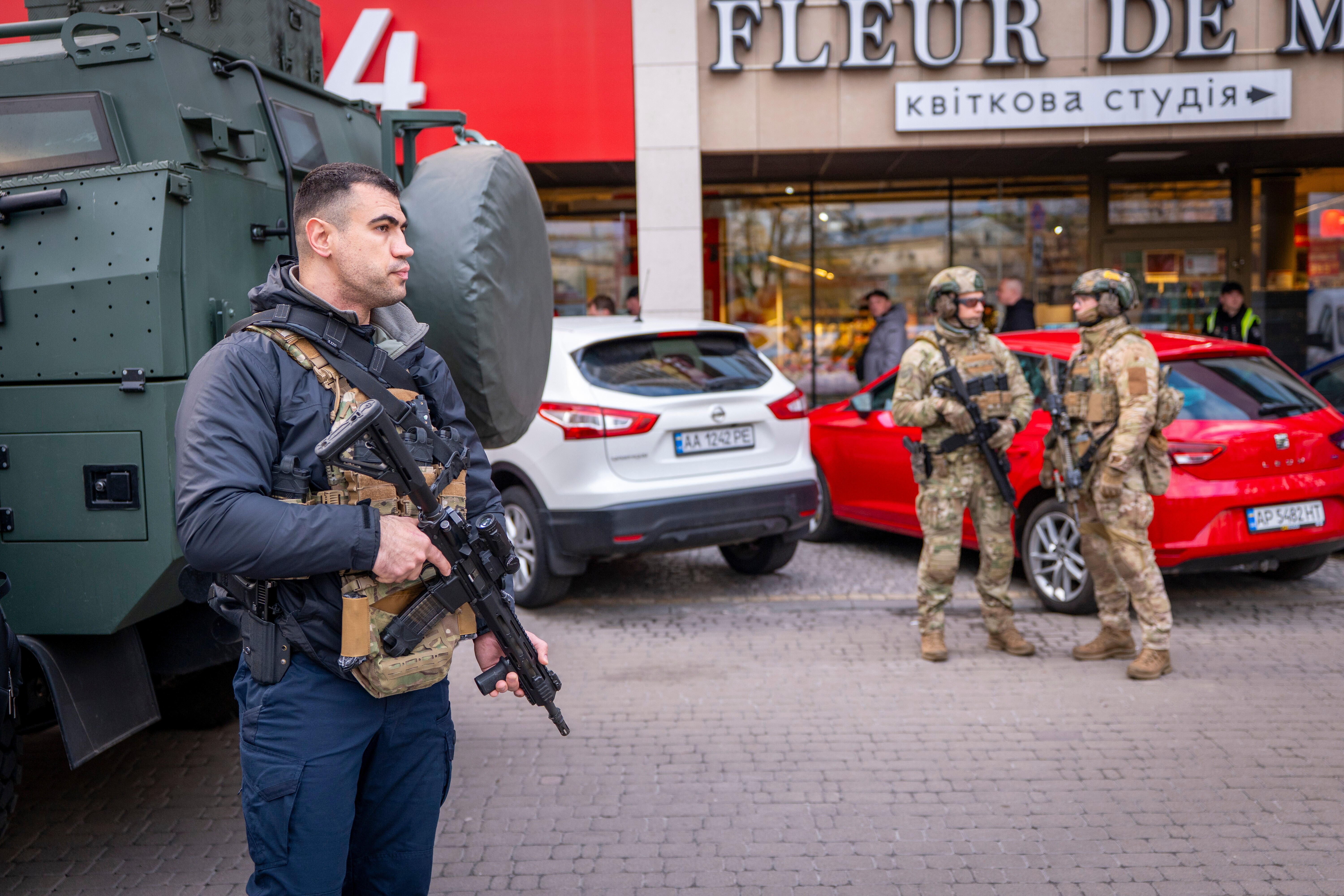 A mass shooting in Ukraine's capital leaves 6 dead before police shot and killed the gunman